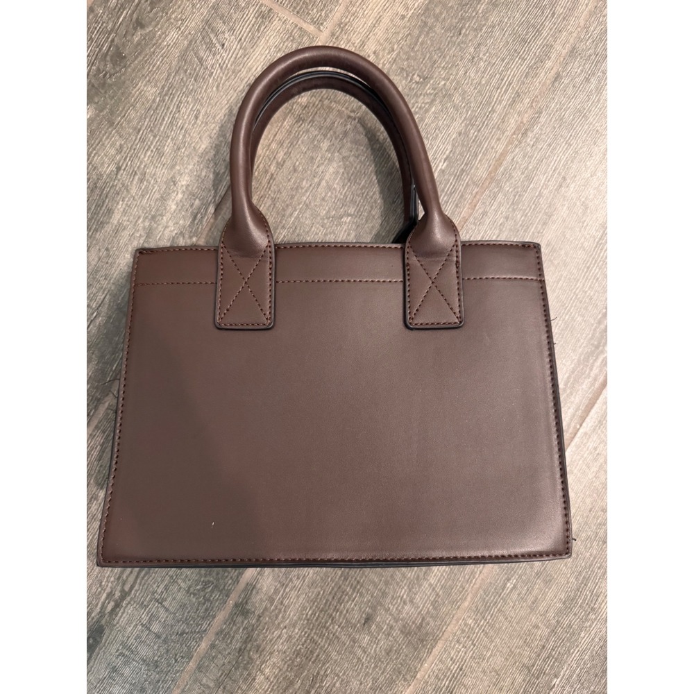 True Religion Modern Edge Medium Tote Bag Brown‎ Gold Horseshoe Handbag Espresso - Picture 2 of 5